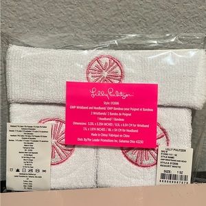 Lilly Pulitzer sweatbands GWP still in packaging